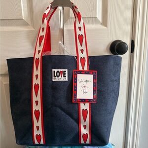 NWT Brighton Love Tote Bag - Navy and Red